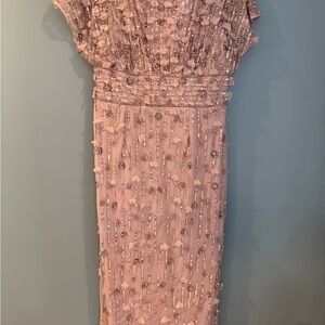 Mac Duggal Pink Midi Dress with Elegant Design